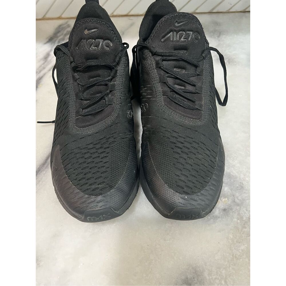 Nike Air Max 270 Triple Black Men’s Size 9.5 AH8050-005 All Black Sneakers - Picture 9 of 10